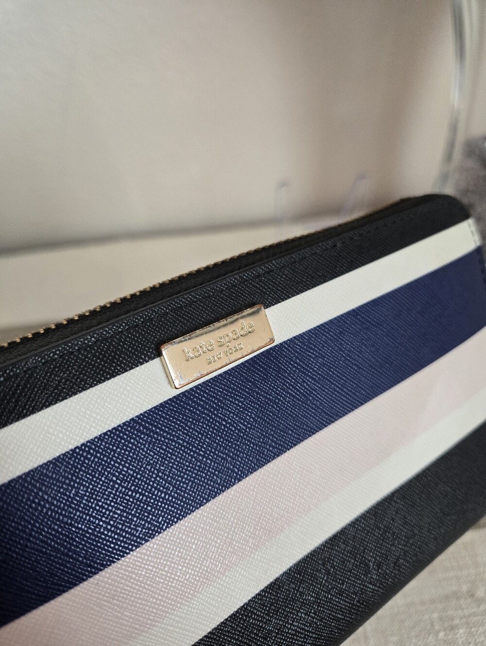 Kate Spade Striped Zip-Around Wallet - Picture 4 of 10